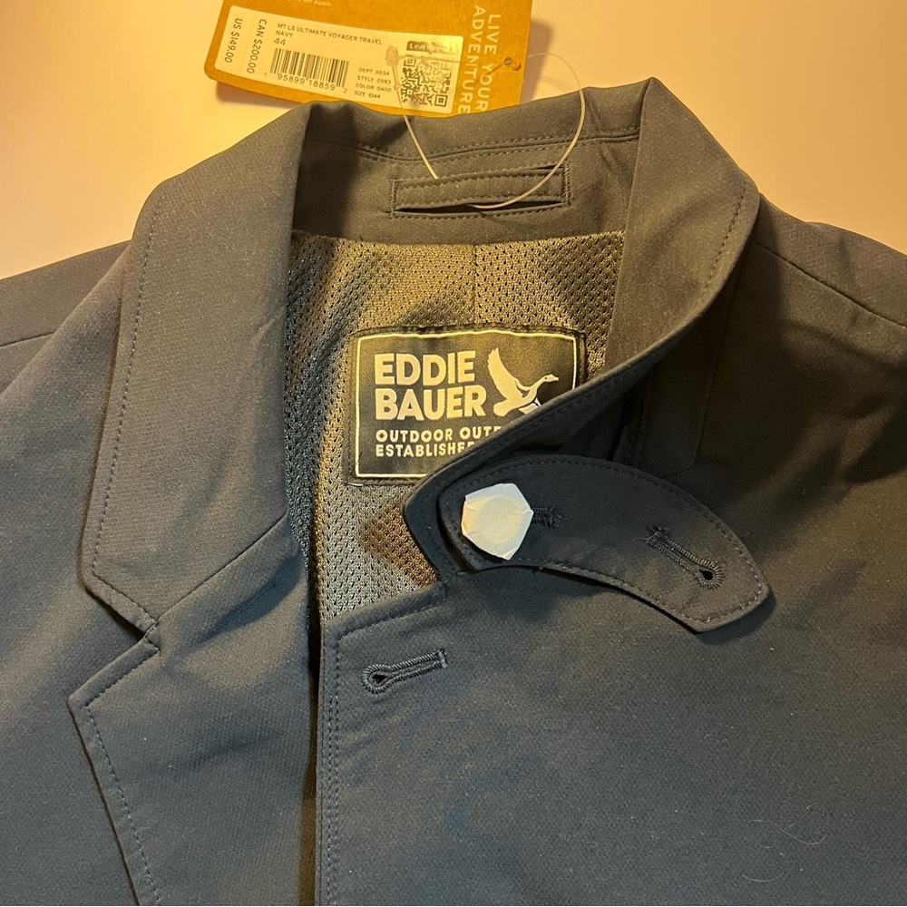 🆕Eddie Bauer Men’s Ultimate Voyager Travel Blazer – Size 44 - Picture 5 of 16